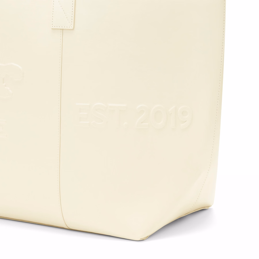 CREAM GHOST LEATHER TOTE BAG | SP5DER | KING SPIDER