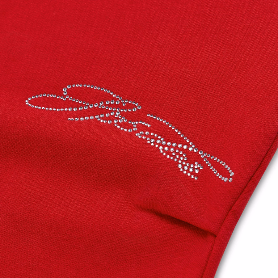RED RHINESTONE WEB SWEATPANT | SP5DER | KING SPIDER