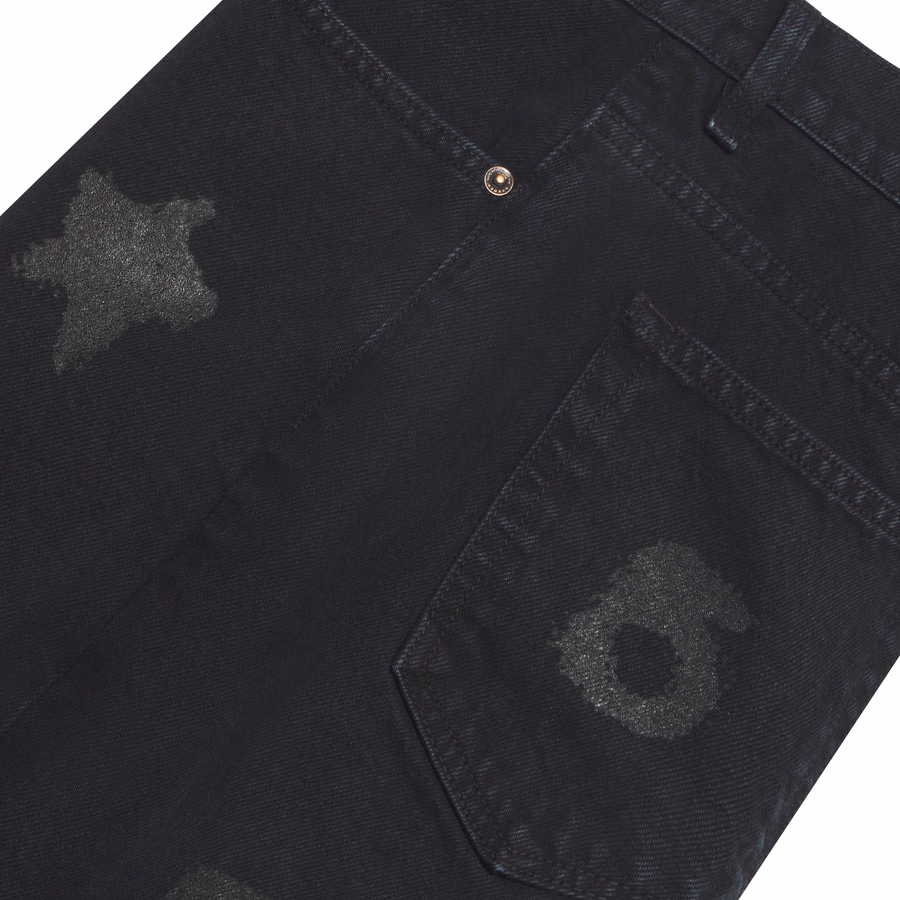 BLACK BELUGA DENIM SHORT | SP5DER | KING SPIDER