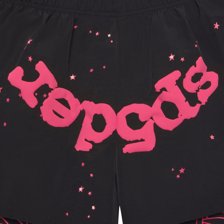 BLACK OG WEB DOUBLE LAYER SHORT | SP5DER | KING SPIDER