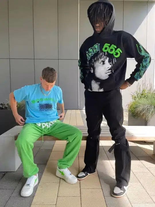 Sp5der Hoodie Juice WRLD X 555 Black