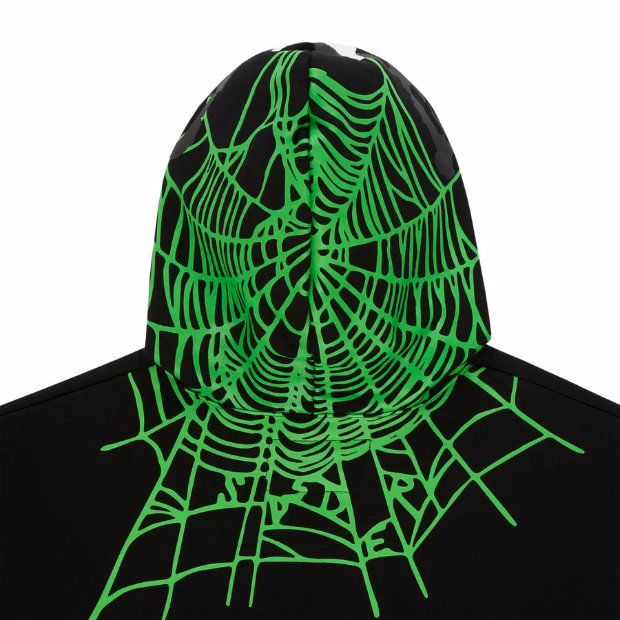 Sp5der Hoodie Black Heavy Web