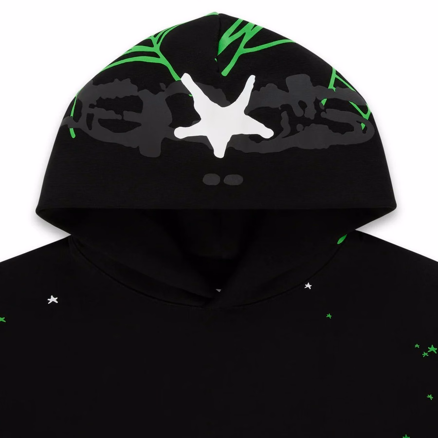 Sp5der Hoodie Black Heavy Web