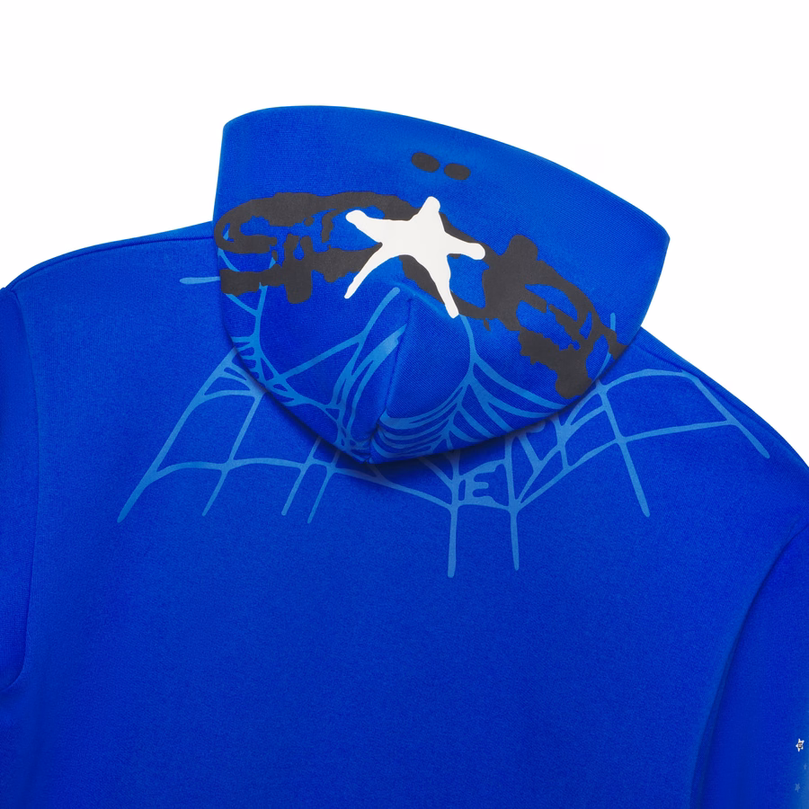 TORY BLUE HEAVY WEB FULL ZIP HOODIE | SP5DER | KING SPIDER