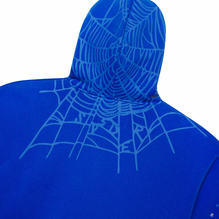 TORY BLUE HEAVY WEB FULL ZIP HOODIE | SP5DER | KING SPIDER