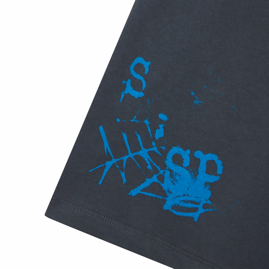 SLATE GREY WORLDWIDE STUTTER TEE | SP5DER | KING SPIDER